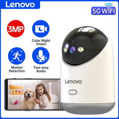 Lenovo WiFi PTZ IP Camera: Night Vision Home Security Kit