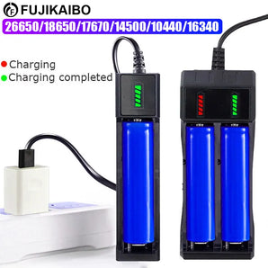 18650 Battery Charger: Dual Slot USB Fast Charging for Lithium Batteries  computerlum.com   