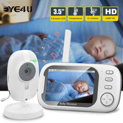 3.5" Baby Monitor with Two-Way Audio: Night Vision Camera & Long Battery Life