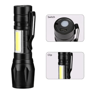 Rechargeable LED Flashlight: Compact & Bright Outdoor Torch  computerlum.com   
