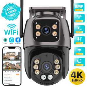 4K AI Outdoor PTZ Camera: Enhanced Surveillance & Auto Tracking  computerlum.com 4MP Add 32G Card EU plug 