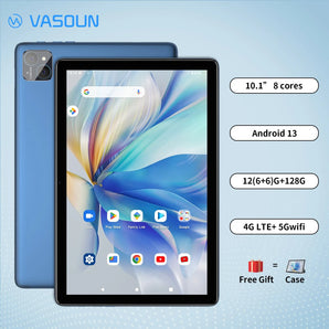 VASOUN Android Tablet: Octa Core, 128GB ROM, Dual SIM 4G Unlocked  computerlum.com   