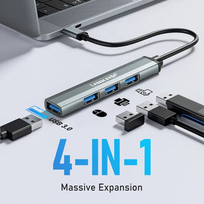 Lemorele USB Hub: High-Speed 4 Port Splitter for Lenovo Macbook  computerlum.com   