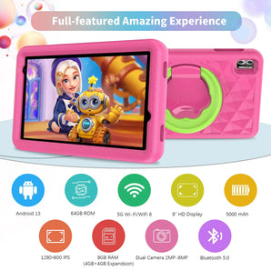 VASOUN Kids Tablet: Educational Android Quad Core Device with Dual Camera  computerlum.com   