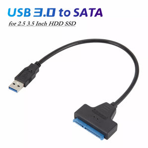 SATA to USB Adapter: Fast Data Transfer for SSD/HDD  computerlum.com USB 3.0 22cm 