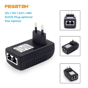 PEGATAH POE Injector: Power Your IP Camera Systems Without Hassle  computerlum.com 48V 0.5A EU Plug CHINA 