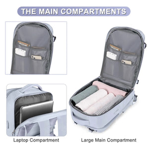 Traveler's Dream: Stylish Waterproof Laptop Backpack for Women  computerlum.com   