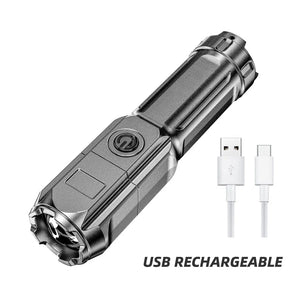 LED Camping Flashlight Torch: USB Rechargeable, Waterproof, Zoomable  computerlum.com   