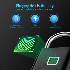 KERUI Fingerprint Smart Padlock: Secure Portable Lock for Travel  computerlum.com   