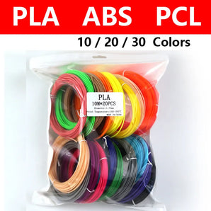 3D Pen Filament Kit: Colorful 1.75mm PLA ABS PCL Plastic Set  computerlum.com   