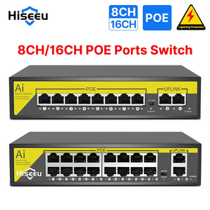 Hiseeu POE Switch: Power & Data Transmission for Surveillance Cameras  computerlum.com   