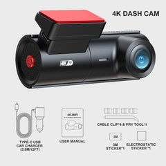 BEPOCAM UHD Mini Dash Cam: Crystal-Clear 4K Recorder with WiFi