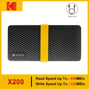 Kodak X200 SSD: Lightning-Fast External Drive for Laptop Mac PC  computerlum.com   
