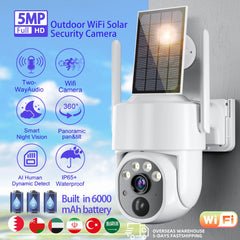 Outdoor Solar Surveillance Camera: Weatherproof WiFi, Crystal Clear Night Vision