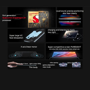 New Lenovo LEGION Y700 2023 Snapdragon 8+ 8.8" Octa Core 144Hz Refresh Rate WIFI ZUI15 Gaming Tablet PC Tab  ComputerLum.com   