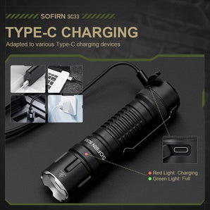 Sofirn SC33 LED Flashlight: High-Powered USB C Torch with 5200lm Brightness  computerlum.com   