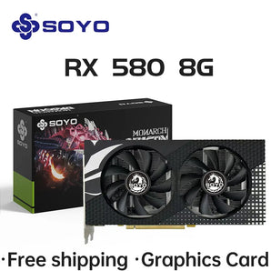 SOYO Radeon RX Graphics Card: High Performance Gaming & Cooling Solution  computerlum.com RX 580 8G 2048SP  