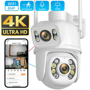 Outdoor Surveillance Camera: Enhanced AI Detection & Dual Lens Technology  computerlum.com 8MP Camera European regulations 