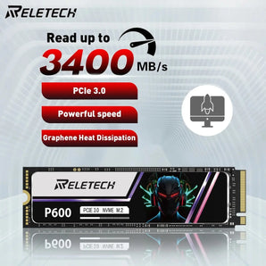 Reletech P600 NVMe SSD: Turbocharge Your System with High-Speed Storage!  computerlum.com 256GB  