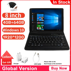 2024 Newest Sales 8 INCH 4GB+64GB 64 Bit Windows 10 X5-Z8350 CPU AR2 Tablet PC Quad Core  Intel HD Graphic 1920*1200 IPS Screen  ComputerLum.com   