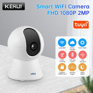KERUI Smart Mini WiFi Camera: AI Human Detection & Night Vision  computerlum.com US plug  