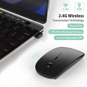Slim Wireless Optical Mice: Ultimate Precision for PC and Laptop  computerlum.com   