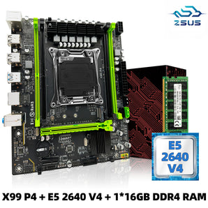 ZSUS X99 P4 Computing Bundle: High-Performance Intel Xeon CPU RAM Kit  computerlum.com Motherboards  