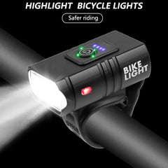 Illuminate Your Path with USB Rechargeable LED Bike Light: Waterproof & Long Battery Life