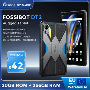 [World premiere]Fossibot DT2 Rugged Tablet pad 66W Android 13 Helio G99 16GB+256GB 10.4 "2K Display Tab Tablet PC Light 22000mAh  ComputerLum.com   