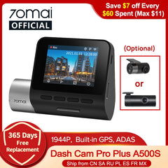 70mai Pro Plus A500S: Advanced GPS Dash Cam for Ultimate Safety