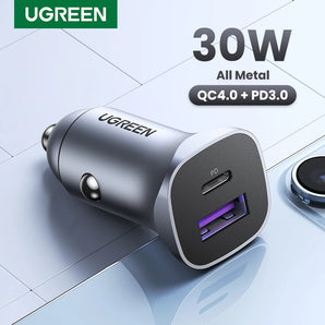 UGREEN Car Charger Type C Fast USB Charger: Efficient Fast Charging for Mobile Phones  computerlum.com   