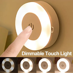 Mini Touch Sensor Night Light: USB Rechargeable Lamp for Cozy Spaces