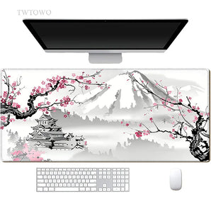 Japanese Cherry Blossom XL Gaming Mousepad: Upgrade Your Setup  computerlum.com 600x300x2 mm  