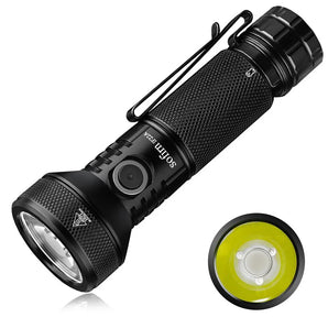 IF22A LED Flashlight: Bright USB Rechargeable Torch for Outdoor Use  computerlum.com Silver  