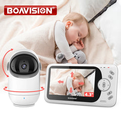 4.3 Inch Baby Monitor with Pan Tilt Camera: Secure Wireless System for Peace of Mind