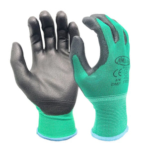 NMSafety Black PU Coated Work Gloves: Industrial Protection Gear  computerlum.com   