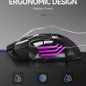 Hyperspeed RGB Gaming Mouse: Ultimate Precision & Ergonomic Design  computerlum.com   
