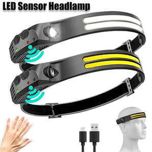 LED Sensor Headlamp: Ultimate Rechargeable Light for Outdoor Adventures  computerlum.com   