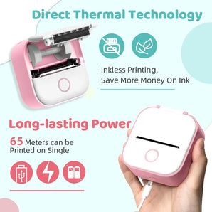 T02 Mini Thermal Printer: Portable Wireless Photo Printing  computerlum.com   