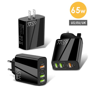 65W Type C Fast Charger: GaN Tech, Multiple Ports, Fast Charging  computerlum.com   